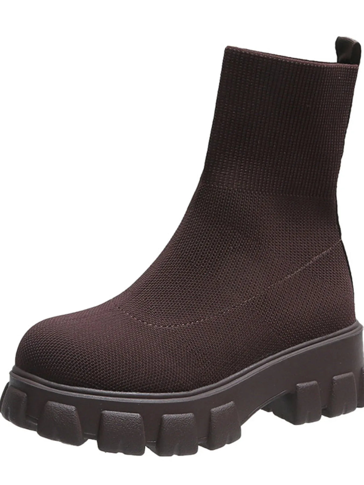 Round Toe Platform Boots - Ladyez