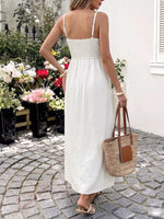 Lace V-Neck Flowy Maxi Dress