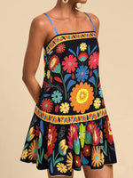 Floral Print Sleeveless Mini Dress