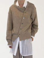 Asymmetric Button-Down Sweater