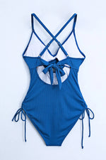 Cutout V-Neck Spaghetti Strap One-Piece Swimwear - Ladyez