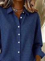 Full Size Plaid Button Up Long Sleeve Shirt Plus Size
