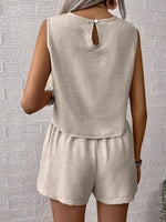 Sleeveless Top and Shorts Casual Set
