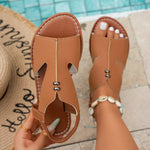 Open Toe Flats Sandals