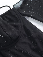 Glitter Mini Dress with Sleeves