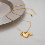 18K Gold-Plated 'Mom' Heart Necklace