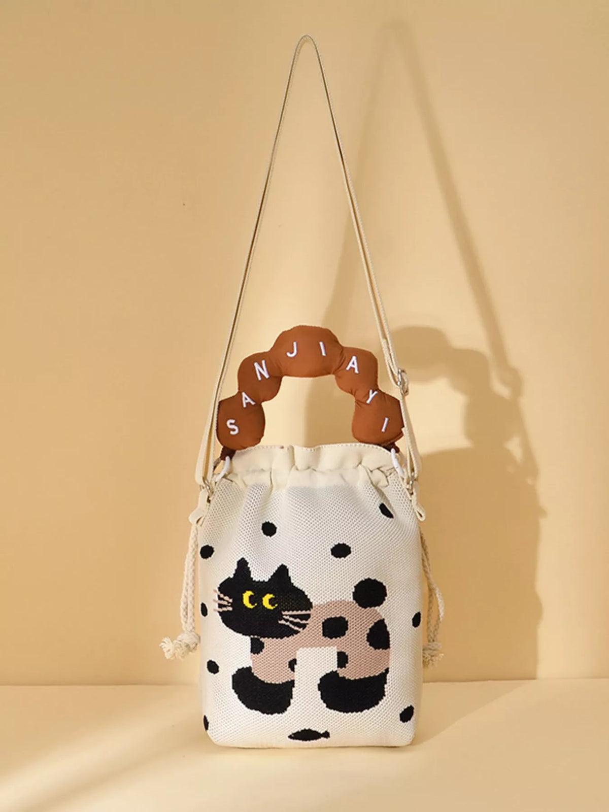 Drawstring Bucket Crossbody Bag