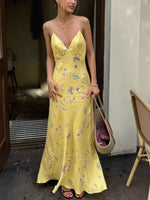Floral Spaghetti Straps Maxi Dress