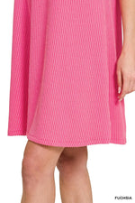 Zenana Raised Rib Sleeveless Mini Dress