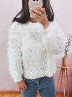 Chunky Round Neck Long Sleeve Sweater