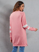 Full Size Striped Round Neck Long Sleeve T-Shirt - Ladyez
