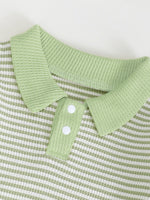 Children's Striped Polo Shirt & Pants Set