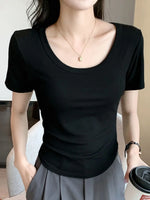 Plus Size Round Neck Short Sleeve T-Shirt