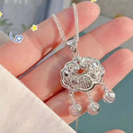 925 Sterling Silver Lock Pendant Necklace