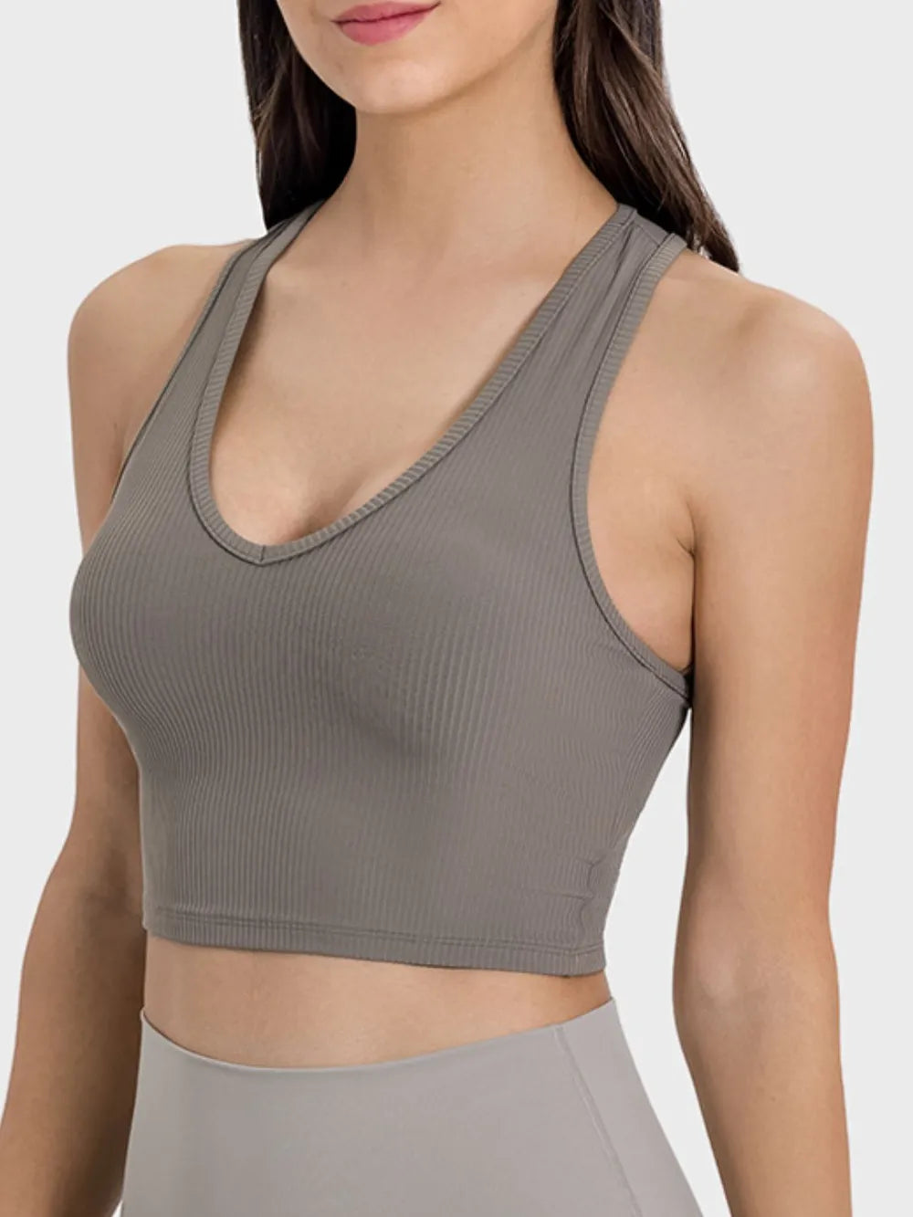 Millennia Scoop Neck Wide Strap Active Tank - Ladyez