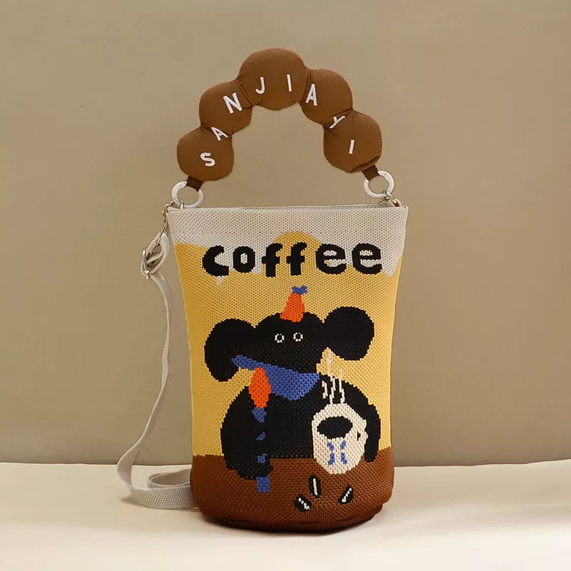 Cartoon Bucket Crossbody Bag
