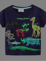 Children's Animal Skeleton Print T-Shirt