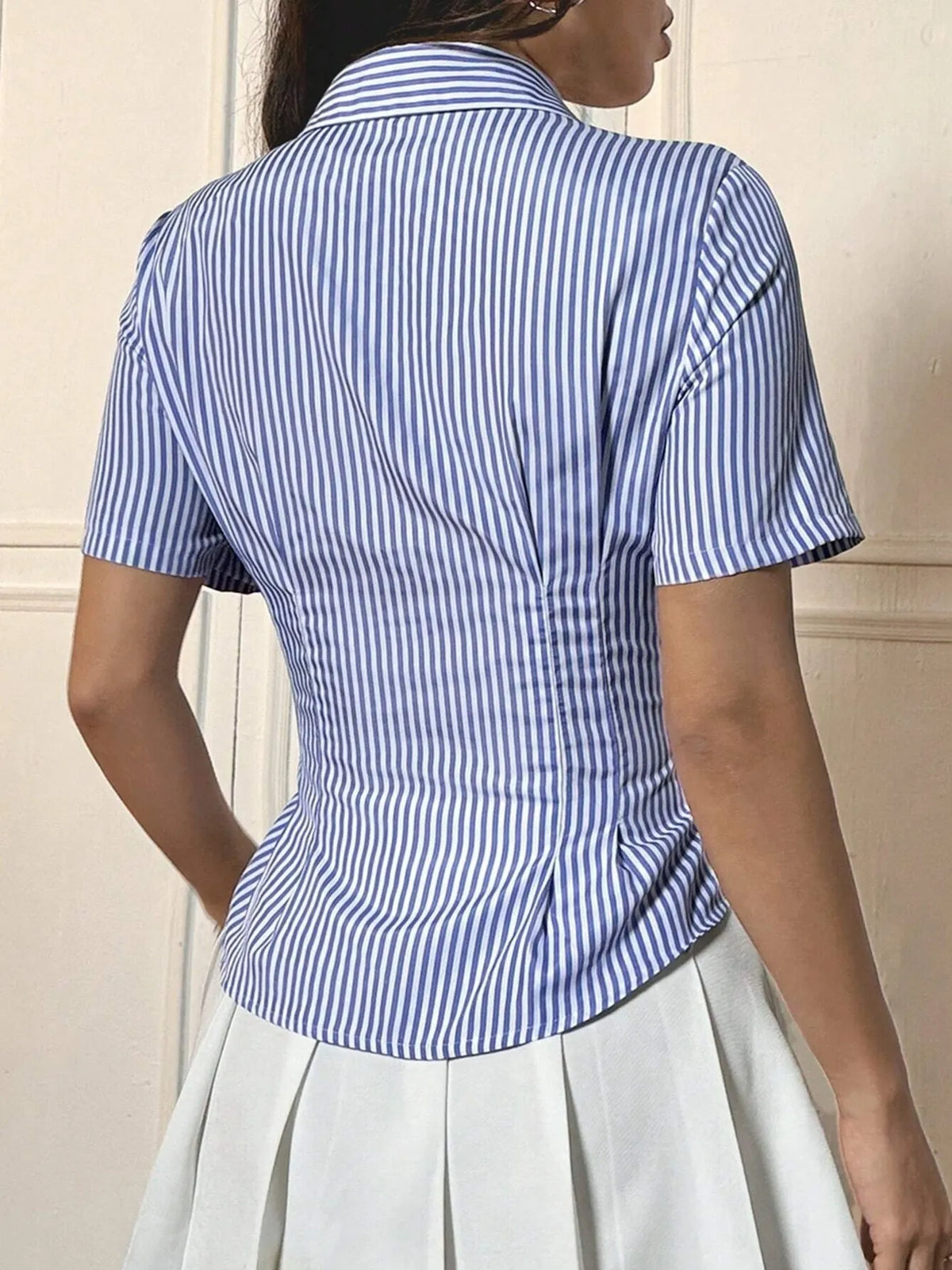 Gingham Short Sleeve Button-Up Shirt