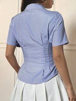 Gingham Short Sleeve Button-Up Shirt