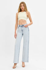 RISEN Full Size High Rise Wide Leg Jeans Plus Size - Ladyez