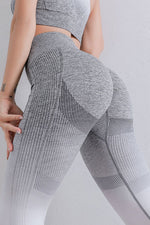 Gradient High Waist Sports Leggings - Ladyez