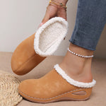 Plush Lined Wedge Slip-Ons