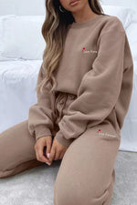 Round Neck Sweatshirt and Joggers Set
