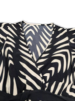 Plus Size Chevron Print Wrap Maxi Dress