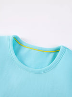 Children's Bunny Striped Sleeve Casual Dress