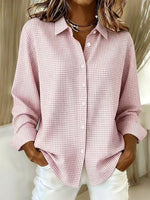 Full Size Plaid Button Up Long Sleeve Shirt Plus Size
