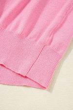 Bow Back Round Neck Short Sleeve Knit Top
