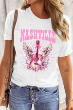 Graphic Round Neck Short Sleeve T-Shirt
