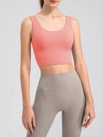 Scoop Neck Wide Strap Active Tank - Ladyez