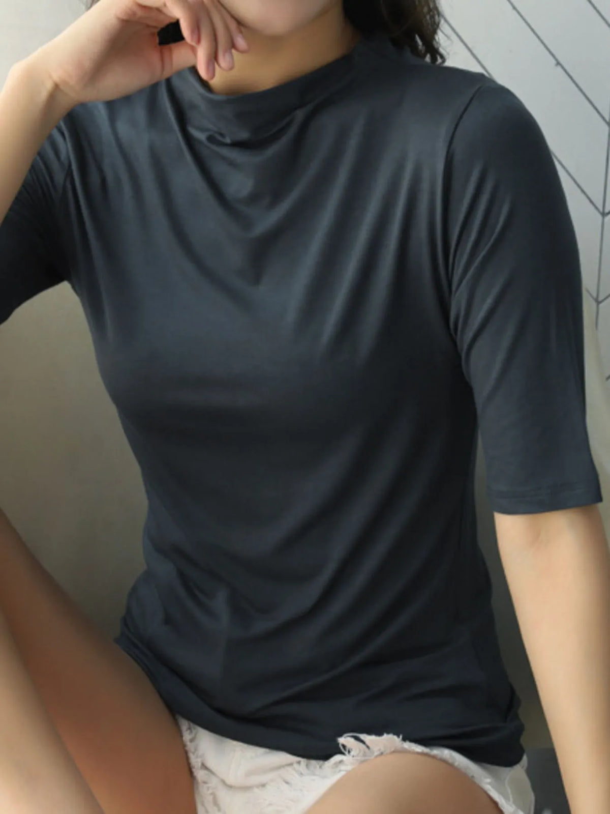 Solid Color Short Sleeve T-Shirt