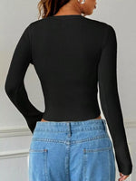 Ribbed Knit Button-Up Cropped Cardigan