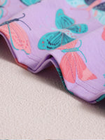 Children's Butterfly Print Ruffled Dress