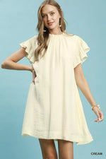 Umgee Ruffle Flutter Sleeve Dress