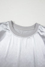 Round Neck Satin Tank Top