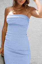 Slit Tube Midi Dress - Ladyez