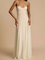 Sweetheart Neck Spaghetti Strap Flowy Maxi Dress
