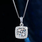 Moissanite 925 Sterling Silver Pendant Necklace