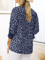 Animal Print Half Sleeve Blouse