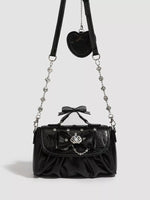 Ruched Bow Crossbody Bag