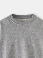 Children's Casual Solid Color Crew Neck Sweatshirt