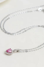 1 Carat Moissanite Heart Pendant Necklace