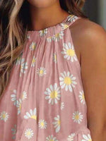 Ruffled Printed Halter Neck Cami Top - Ladyez
