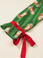 Christmas Nutcracker Button Up Top and Shorts Lounge Set
