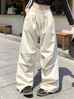 Wide-Leg Casual Pants with Drawstring