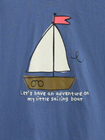 Children's Sailboat Graphic Tee and Striped Shorts Set