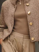 Full Size Button-Down Long Sleeve Cardigan Plus Size